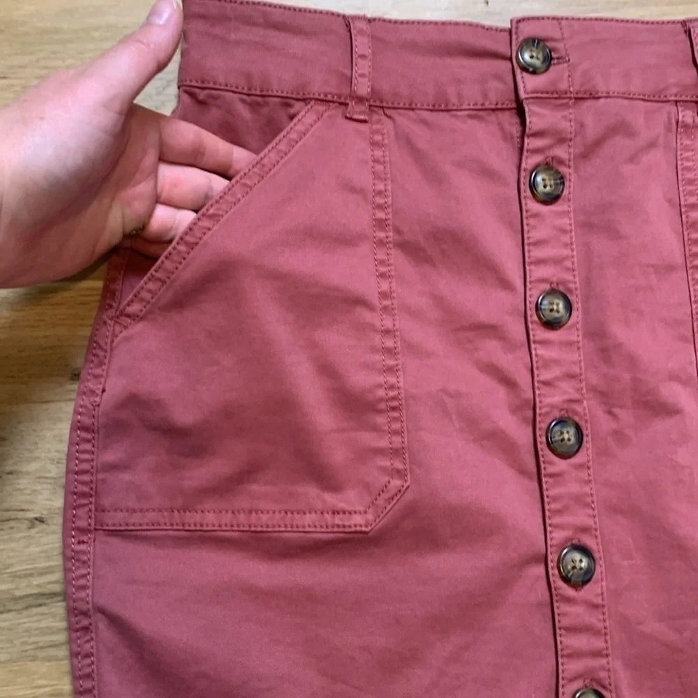 Garage Button Down Mauve Mini Skirt Women’s XS